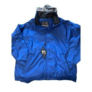 Easton Apparel Blue Windbreaker Jacket Mens M Lightweight Athletic Outerwear